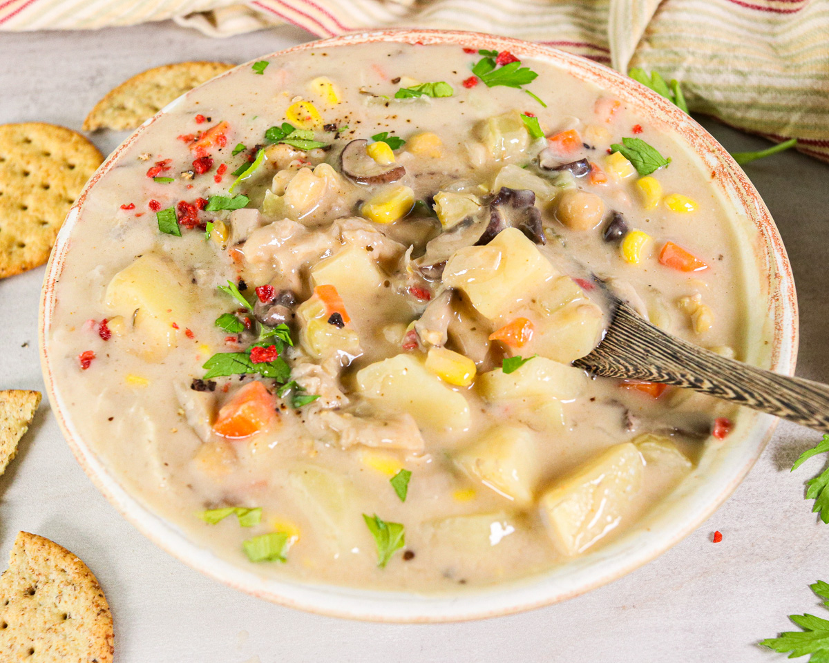 Vegan Clam Chowder Recipe | Cheap Lazy Vegan