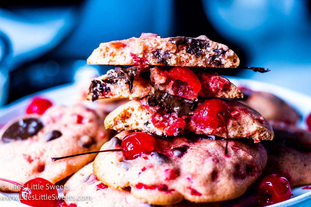 Maraschino Cherry Chocolate Chip Cookies - Life's Little Sweets