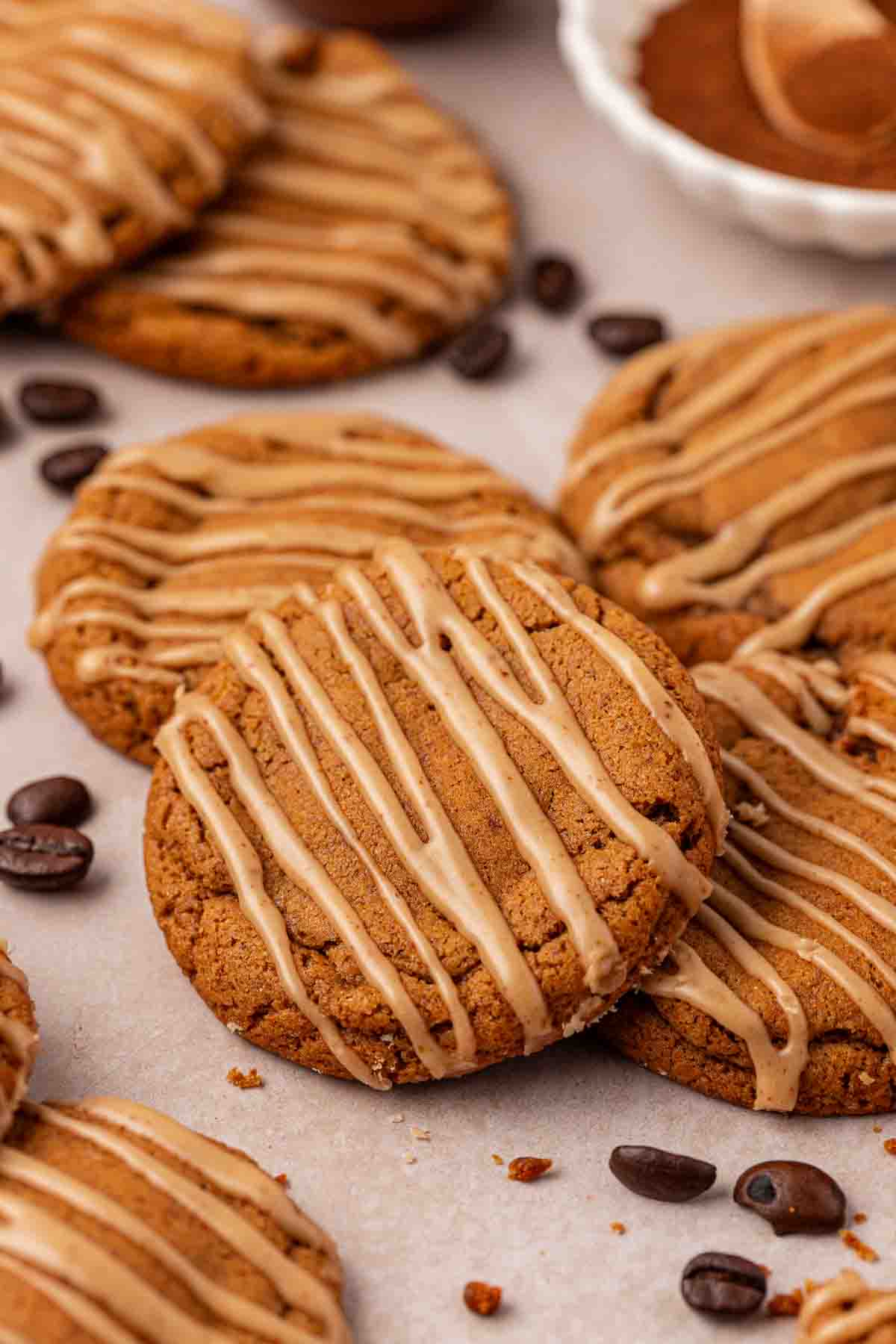 Gingerbread Latte Cookies (with espresso icing!)