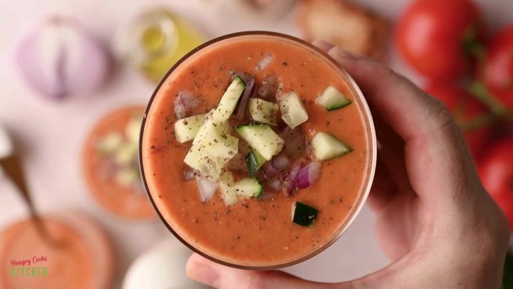 Easy Homemade Gazpacho Recipe - Hungry Cooks Kitchen