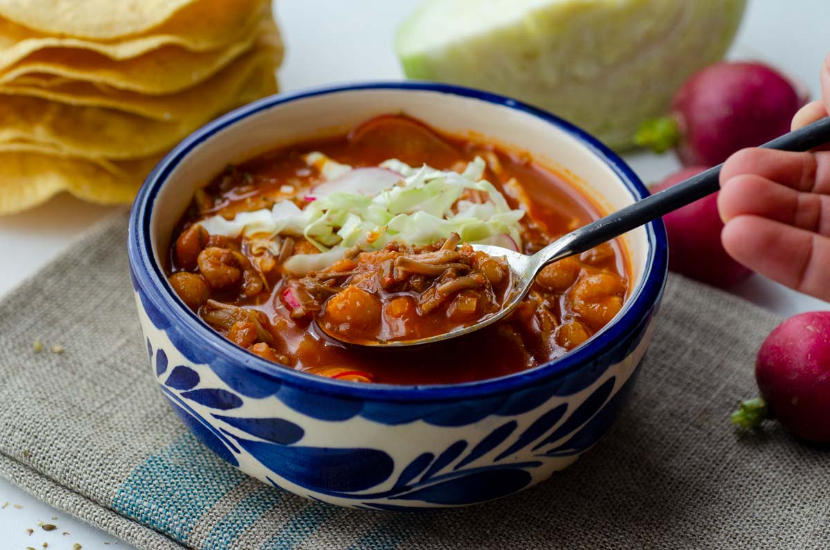 Jackfruit Vegan Pozole Rojo « Dora's Table