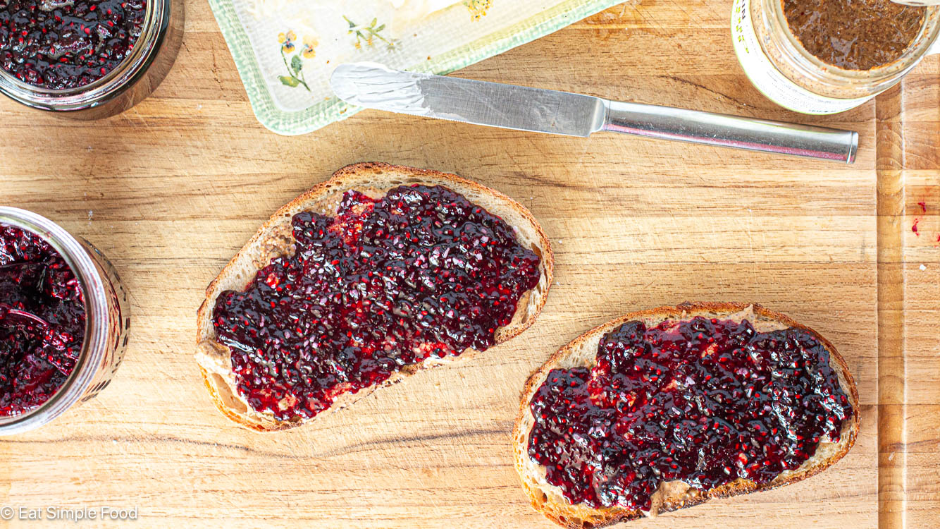 Easy Blackberry Jam - No Canning No Pectin Recipe and Video - Eat